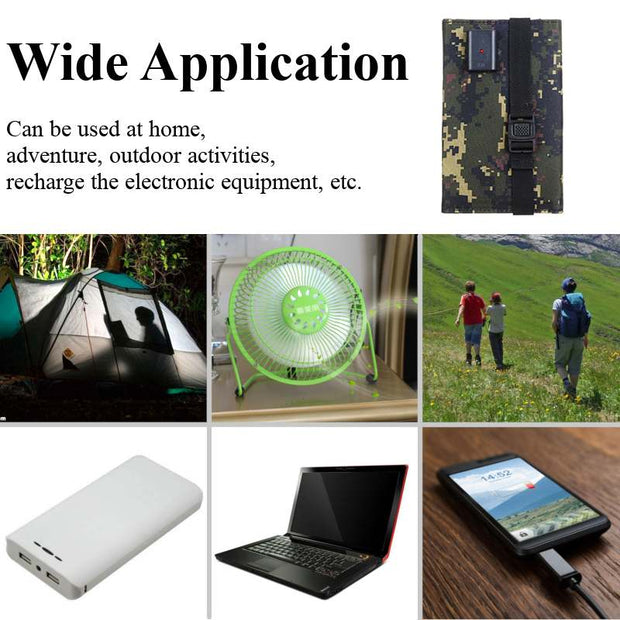 15W Portable Solar Panel Waterproof Charger